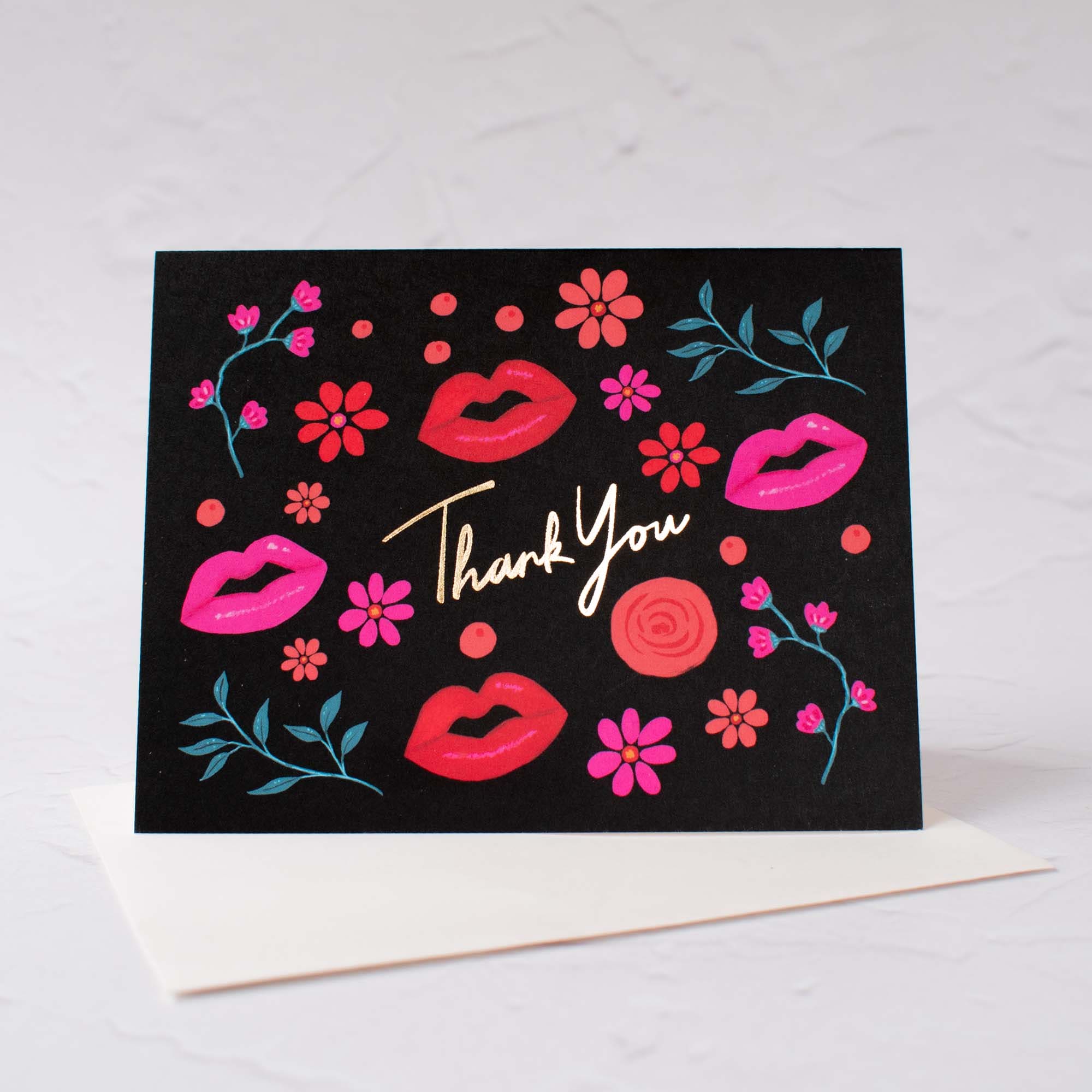 Thank You Card kisses